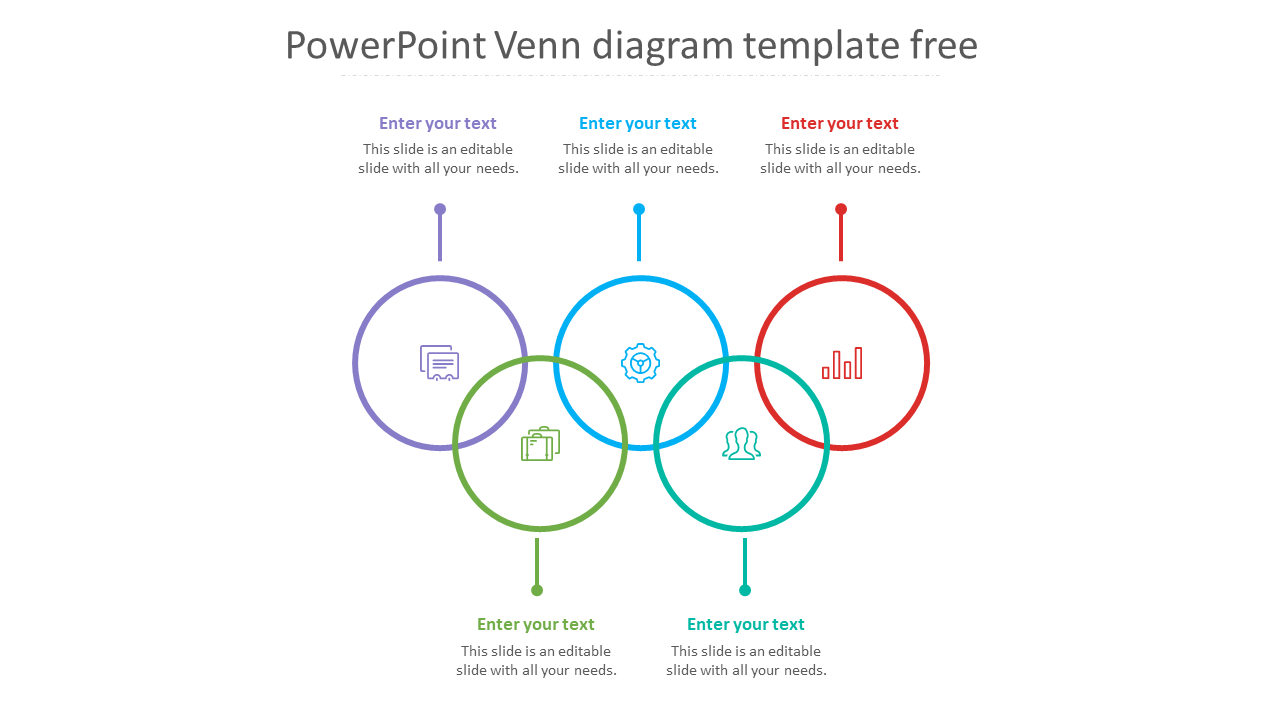Creative PowerPoint Venn Diagram Template Free Download